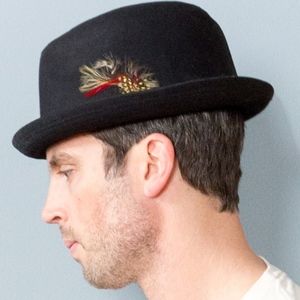 Brixton fedora with feather detail